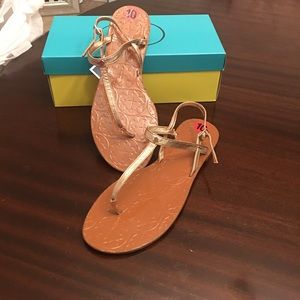 NWT Kate Spade citrine sandals rose gold size:10